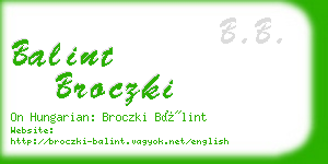 balint broczki business card